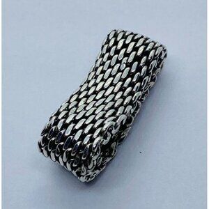 Tiffany & Co Somerset Mesh Sterling Silver 925 Band Ring Size 9 READ